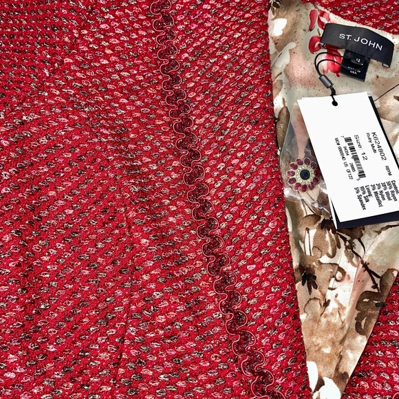 Red Bouclé Jacket - Picture 6 of 16